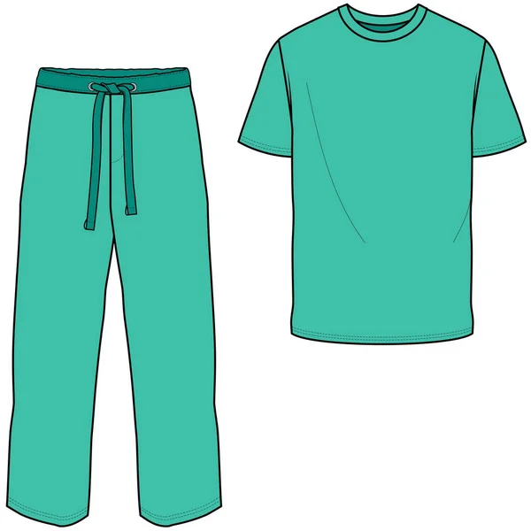 Illustration Vectorielle Pyjama Ensemble — Image vectorielle