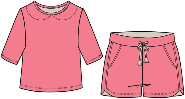 Vektor Illustration Des Pyjama Sets — Stockvektor
