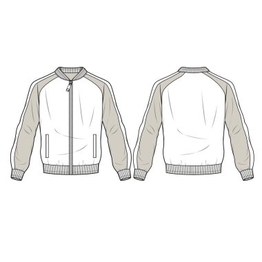 Ceket veya Bombacı vektör resimleme arkaplanı