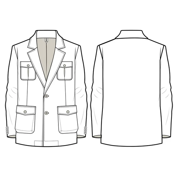 Chaqueta Vector Ilustración Fondo — Archivo Imágenes Vectoriales