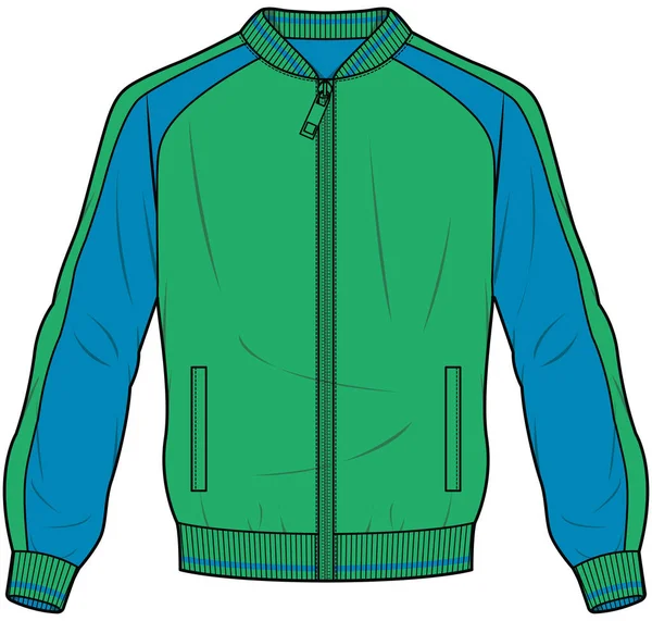 ジャケットまたはボンバーベクトルイラストの背景 — ストックベクタ