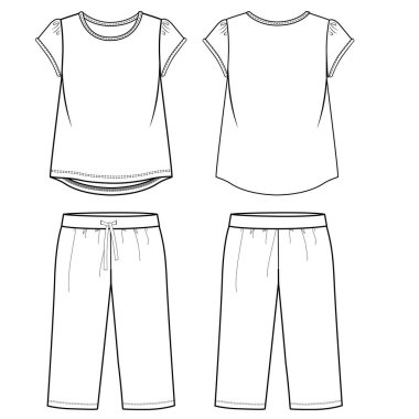 Pijama vektör resimleme arkaplanı 