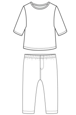 Pijama vektör resimleme arkaplanı 