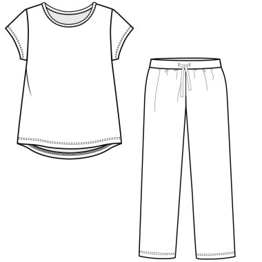 Pijama vektör resimleme arkaplanı 