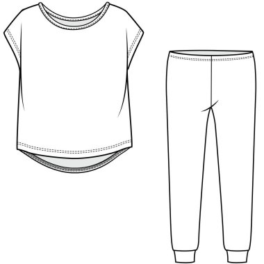 Pijama vektör resimleme arkaplanı 