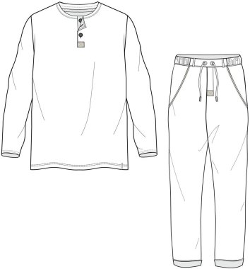 Pijama vektör resimleme arkaplanı 