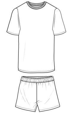 Pijama vektör resimleme arkaplanı 