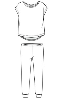 Pijama vektör resimleme arkaplanı 