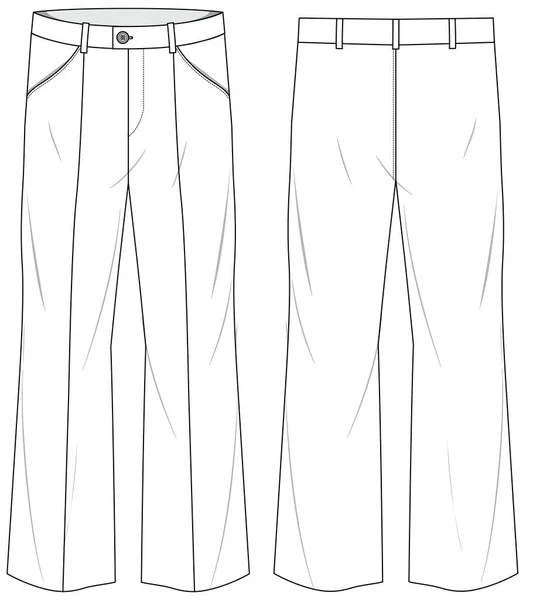 Flared Pants Vector Illustration — 스톡 벡터