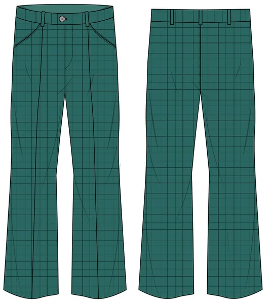 Pantalones Acampanados Vector Ilustración Fondo — Archivo Imágenes Vectoriales