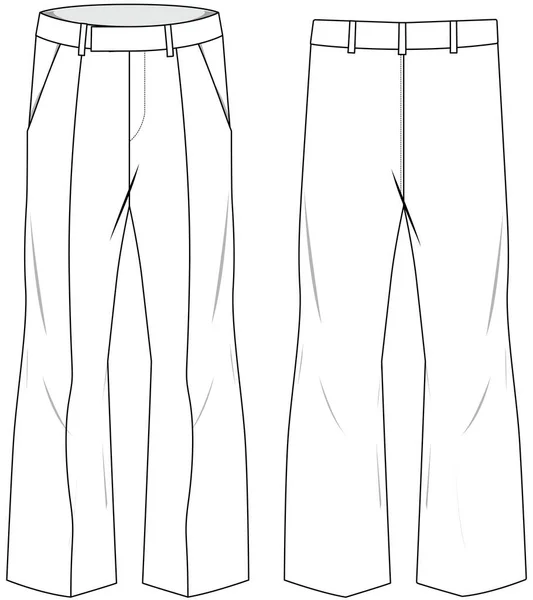 Pantaloni Svasati Sfondo Illustrazione Vettoriale — Vettoriale Stock