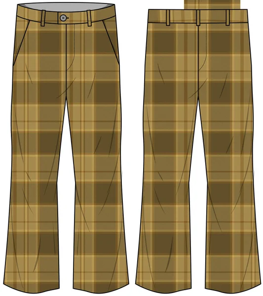 Pantalones Acampanados Vector Ilustración Fondo — Vector de stock