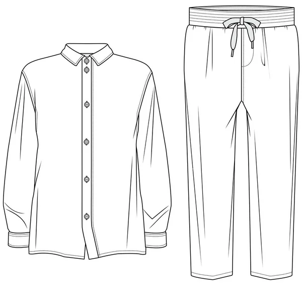 Pyjama Vektor Illustration Hintergrund — Stockvektor
