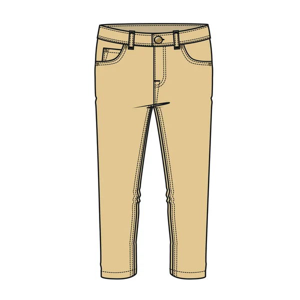 Girls Bottom Wear Denim Pant Vector — Stock vektor