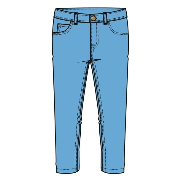 Vektor Illustration Jeans Byxor — Stock vektor