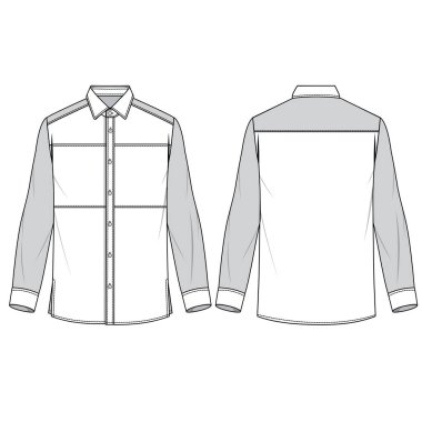 MEN SHIRT Flat VECTOR SÜRENİYONU 