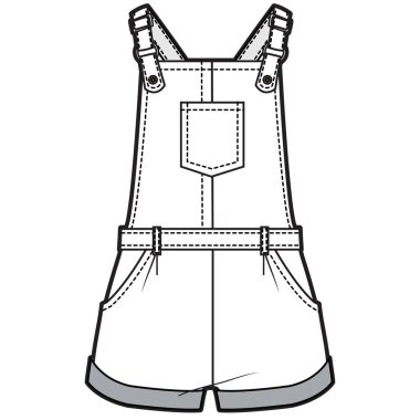 Çocuklar DENIM DUNGAREE FLATI.