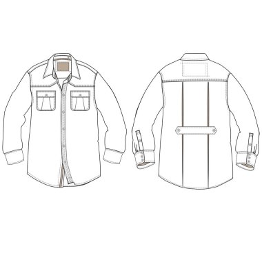 MEN SHIRT VECTOR SÜRETİMİ 