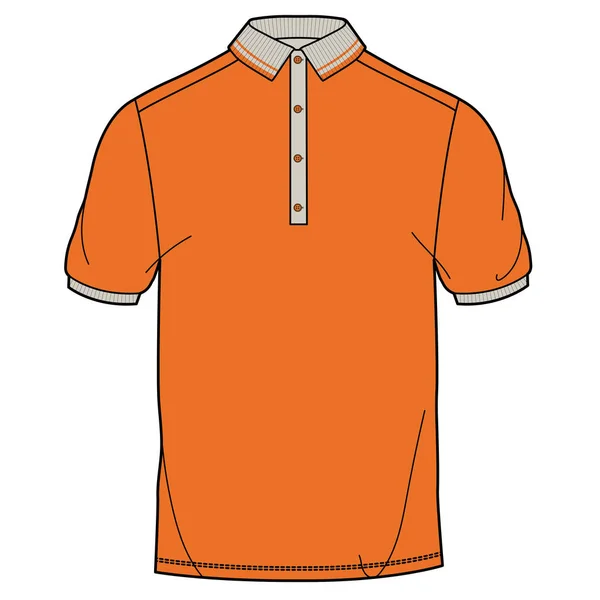 Men Polo Shirt Vector Illustracja — Wektor stockowy