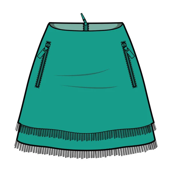 Niñas Skirts Ilustración Del Vector — Vector de stock