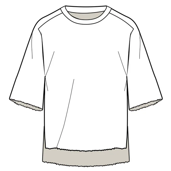 Uomini Shirt Flat Vector Illustrazione — Vettoriale Stock
