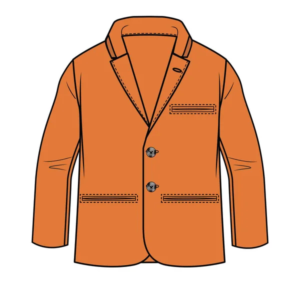 Jacket Flat Ilustração Vector — Vetor de Stock