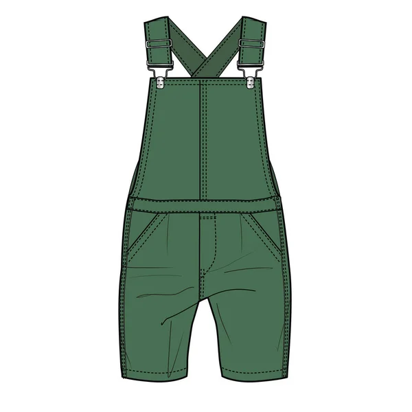 Kids Dungaree Dress Vektor Illustration — Stockvektor