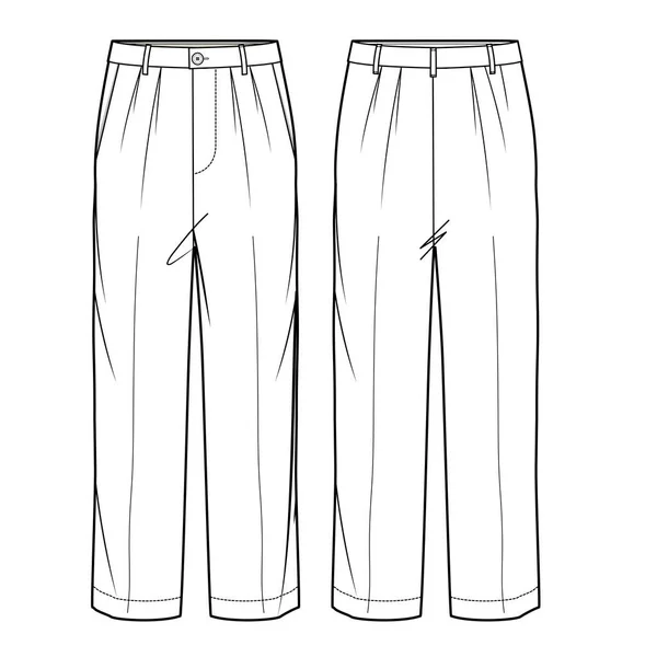 Men Pant Flat Vector Illustration — Stock Vector