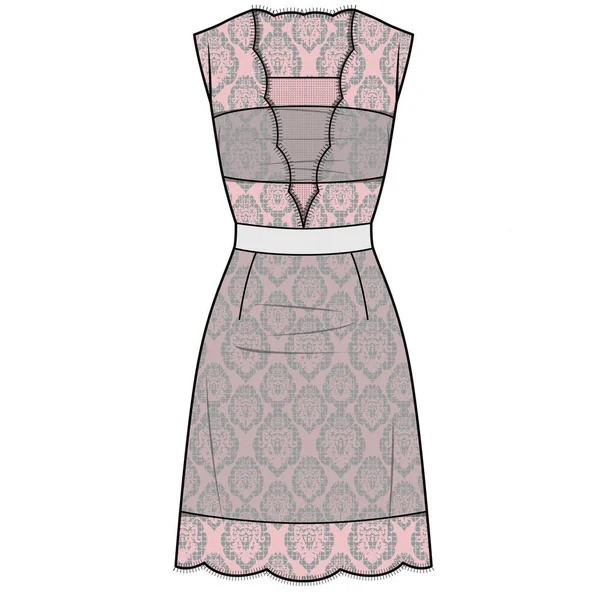 女の子のドレス ベクターイラスト 3Dプリンター 3Dプリンタ — ストックベクタ