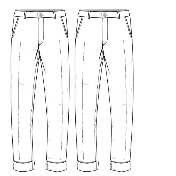 Pantalon Avec Illustration Vectorielle Plat Modèle — Image vectorielle