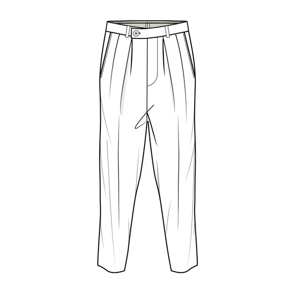 Homme Pant Flat Vector Illustration — Image vectorielle