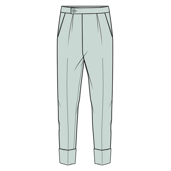 Folded Pant Flat Vector Illustration — 图库矢量图片