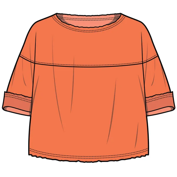 Filles Knit Top Illustration Des Vecteurs — Image vectorielle