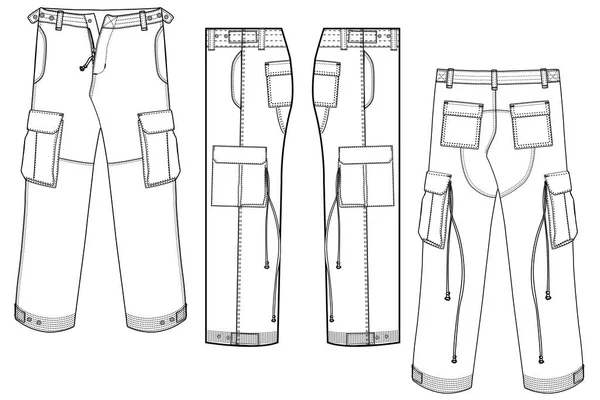 Cargo Bottoms Vector Illustration — Stockový vektor