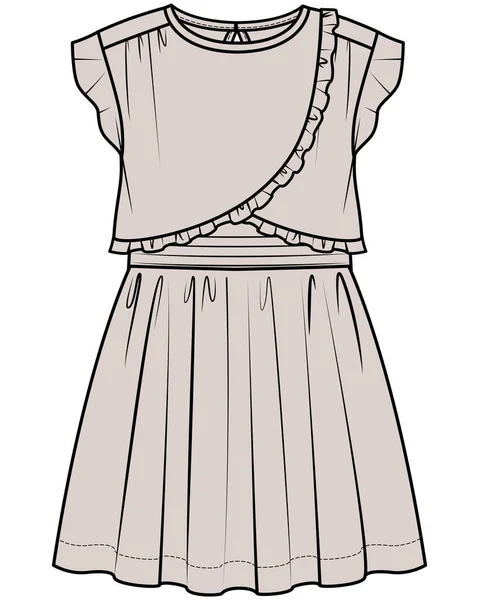 Piso Vestido Ilustración Del Vector — Archivo Imágenes Vectoriales
