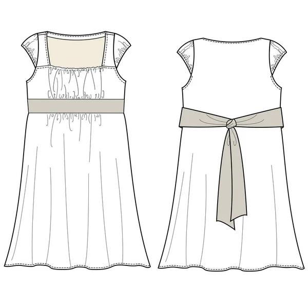 Dress Flat Vector Illustration — 图库矢量图片