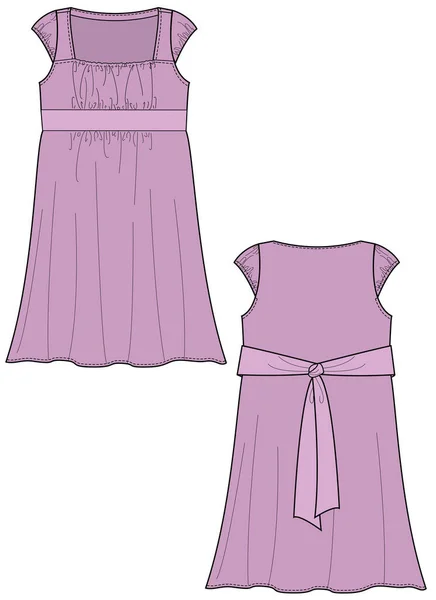 Dress Flat Vector Illustration — 图库矢量图片