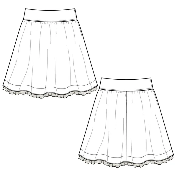 Girls Skirts Vectorová Ilustrace — Stockový vektor