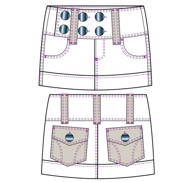 Girls Skirts Vector Illustrering — Stock vektor