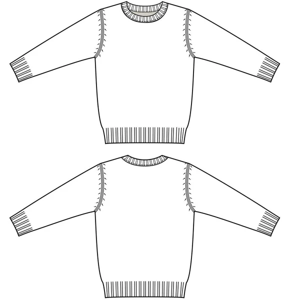 Crianças Cardigan Sweater Vector Ilustração —  Vetores de Stock