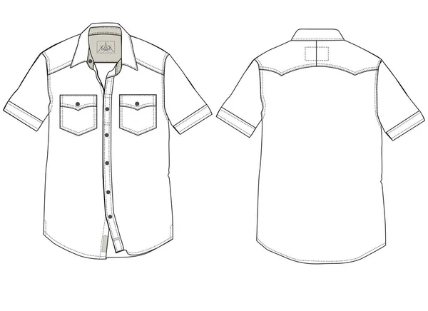 Men Shirt Vector Illustration — Stockový vektor