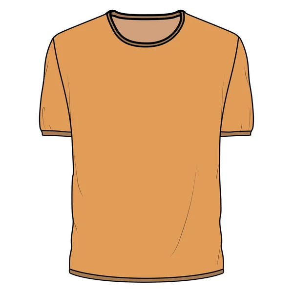 Rund Neck Shirt Vector Illustration — стоковий вектор