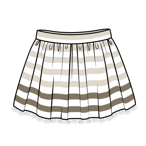 Girls Skirts Verbindung Setzen Vektor Illustration — Stockvektor