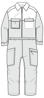 Beyaz sırt çantasındaki kayganlaştırıcı giysisi. VECTOR BÖLGESİ