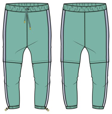 Koşucuların vektör çizimi. Arkadan ve önden