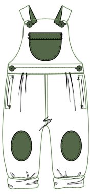 Çocuk tulumlarının vektör illüstrasyonu