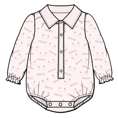 romper, siyah beyaz illüstrasyon