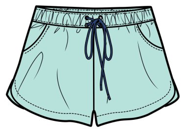 Bir kadının şortunun vektör çizimi