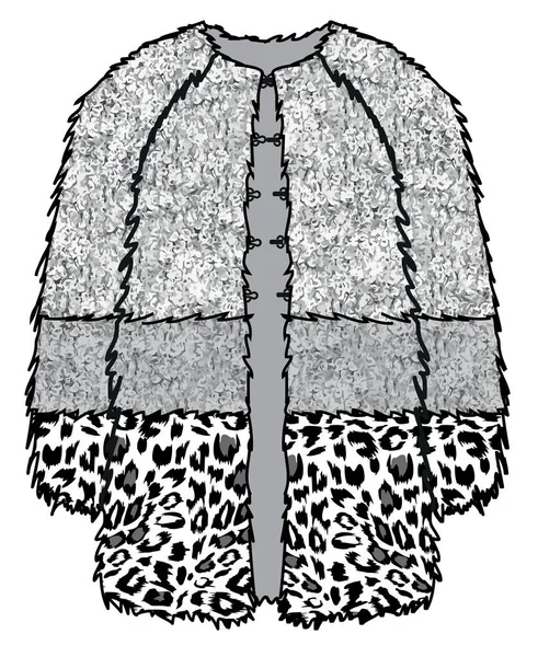 白い背景の女性のコートのベクトル図 — ストックベクタ