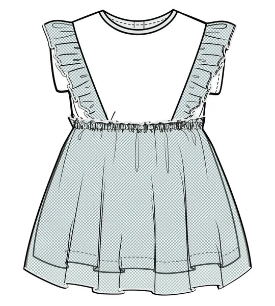 Baby Kleid Vektor Illustration Auf Weißem Hintergrund — Stockvektor